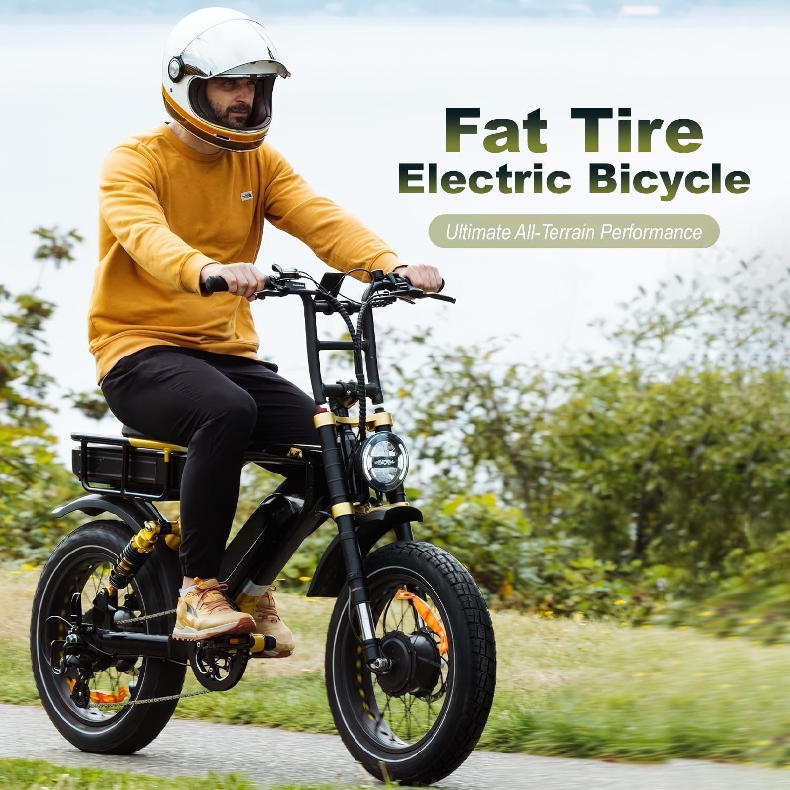 WHEELO Fat E-Bike Tire: 20×4.0 inch Fat MTB Tire, All-Terrain Folding Replace…