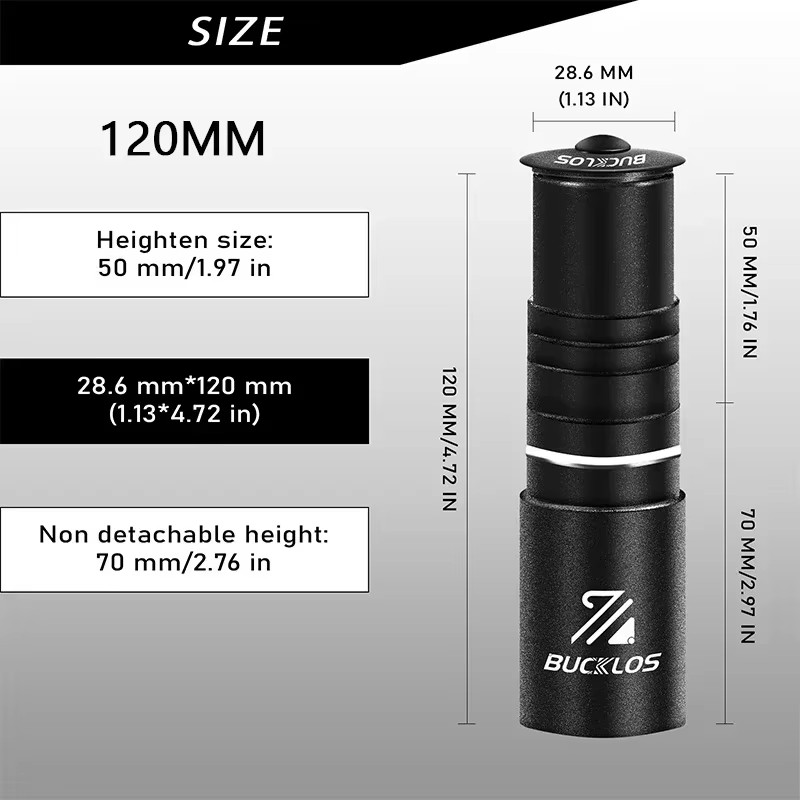 Bicycle Stem Height Extender 100/120/135/180/210MM Aluminum Alloy Handlebar Rise