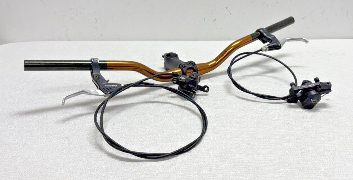 Aluminum 670mm Riser Bar Tektro IO Mechanical Disc Brakes Jamis 85mm Stem