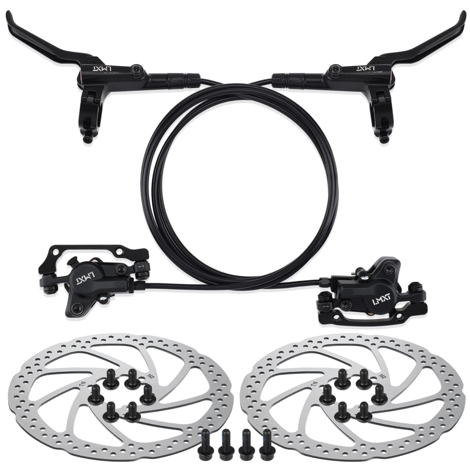 Left Front & Right Rear Brake Kit for Mountain Bike, E-Bike