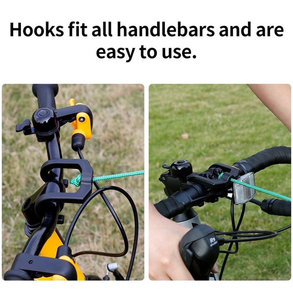Mountain Bike Traction Device Elastic Retractable Tow Rope with Safety Hook