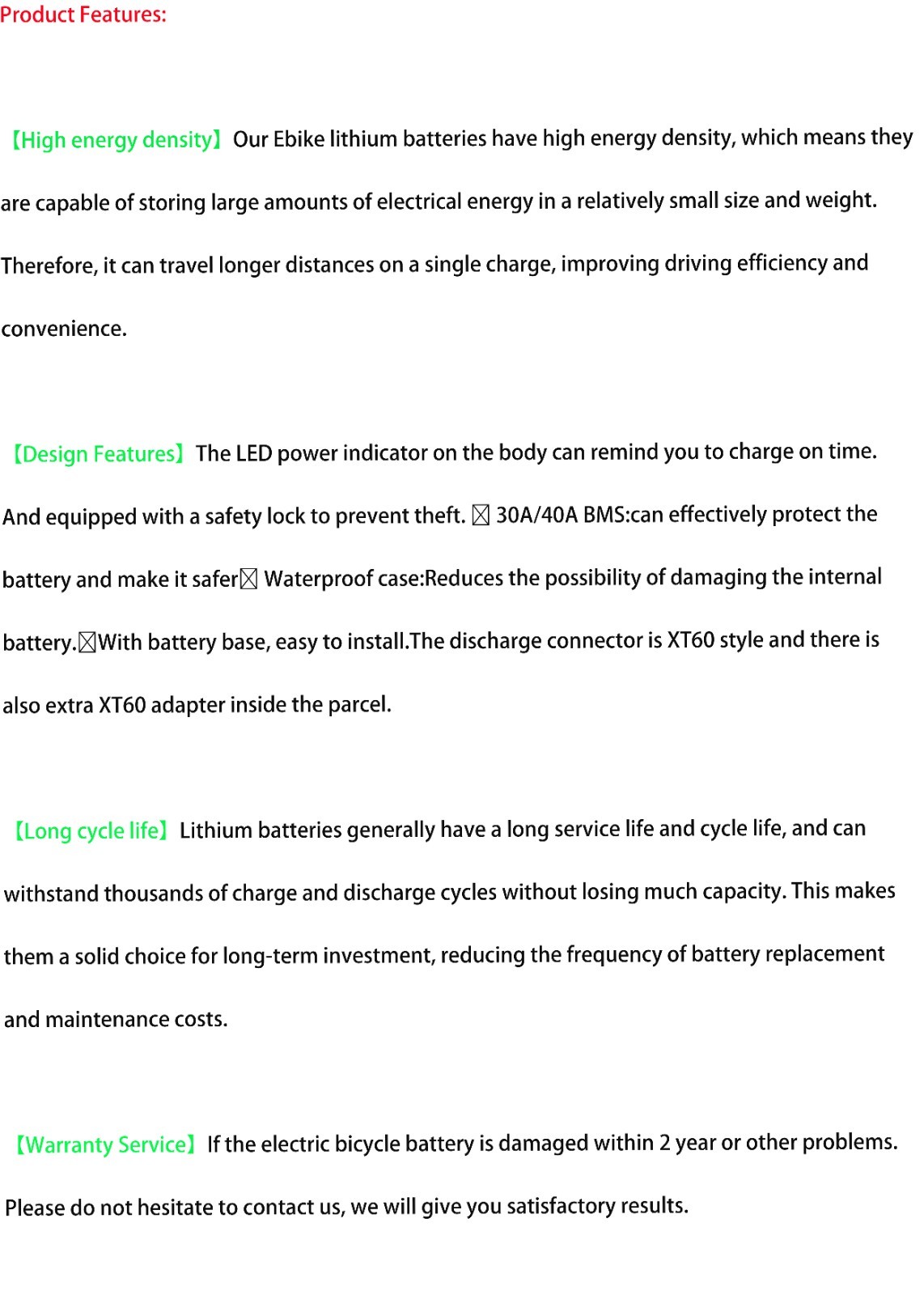 36V 48V Lithium Hailong Ebike Battery 30A/40A BMS for 200W-1800W Electric Bike
