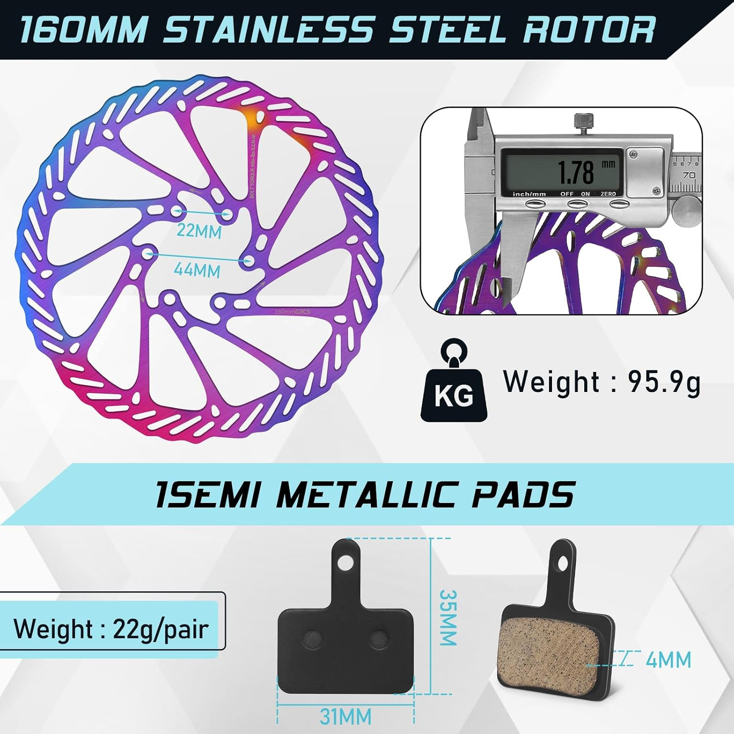 Mountain Bike Disc Brake Kit, MTB Mechanical Line Pulling Disc Brakes