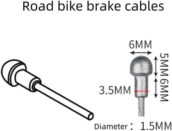 4 Pcs Road Bike Brake Cables,Stainless Steel Bike Brake Inner Cables,Universal R