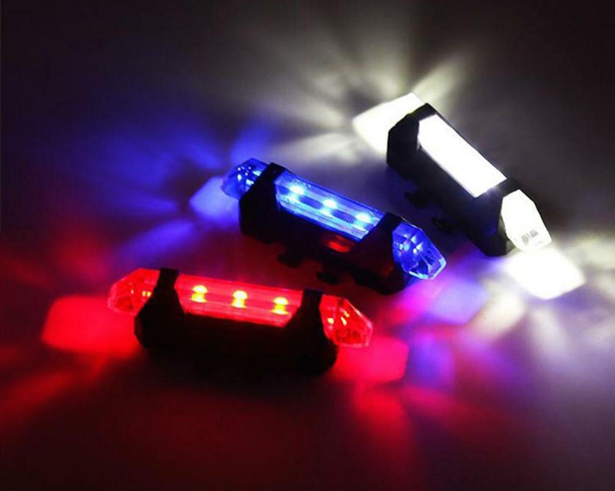 RECHARGEABLE frame LED for Cycling Bike Bicycle Rear bar head Light waterproof