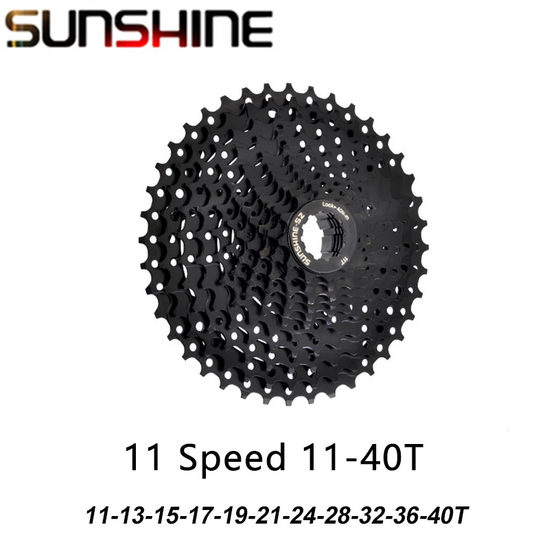 SUNSHINE Black Cassette 8S 9S 10S 11S 12S MTB Bike Road Bicycle Freewheel 11V 12