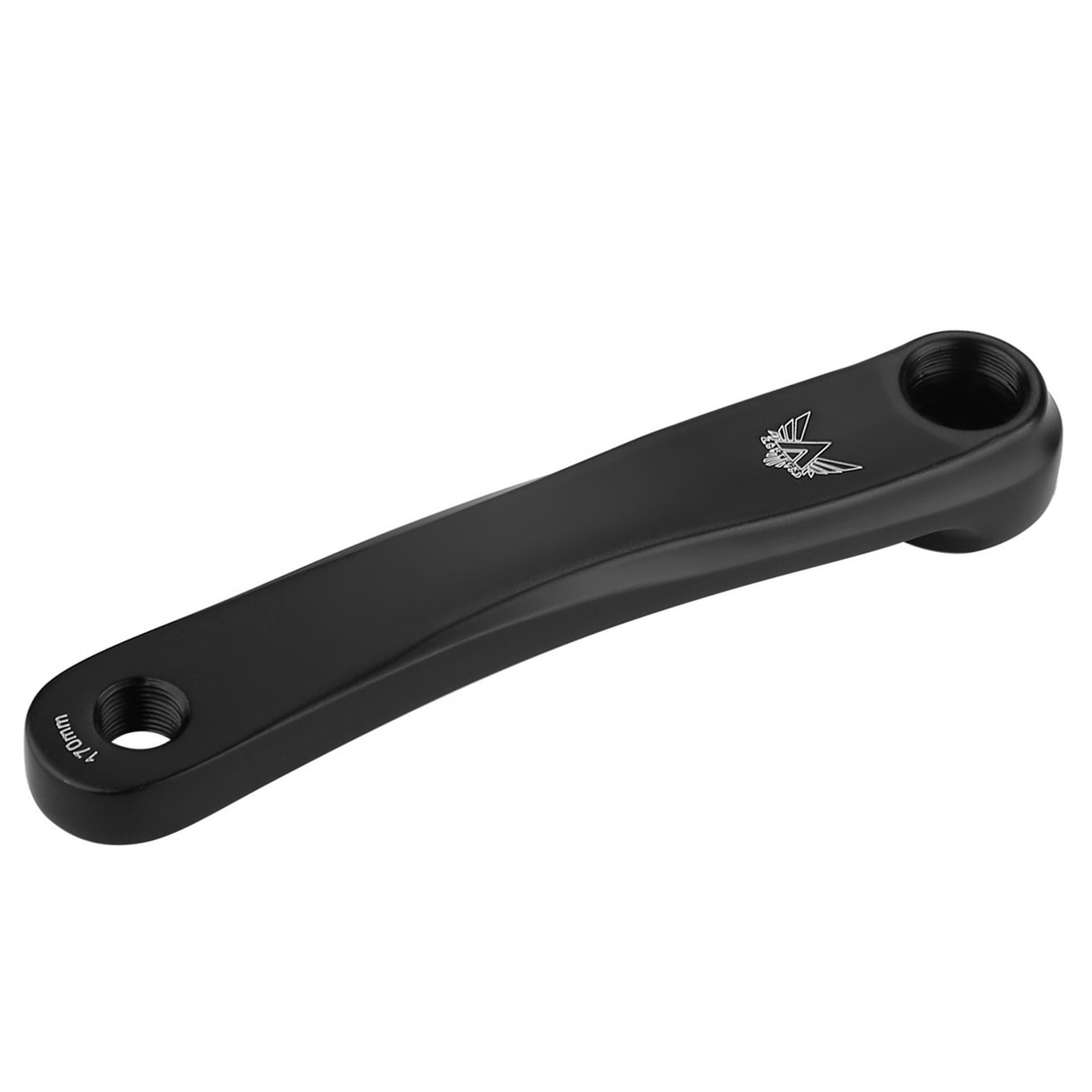 170mm Bike Aluminum Alloy Left Single Chain Crank Arm Replacement (Black Rhombic