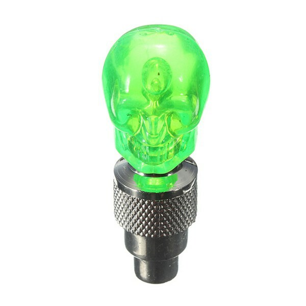 SKULL (2x 4x) LED Valve Cap Bicycle Bike Wheel Tire Light Spoke Lamp Motorcycle