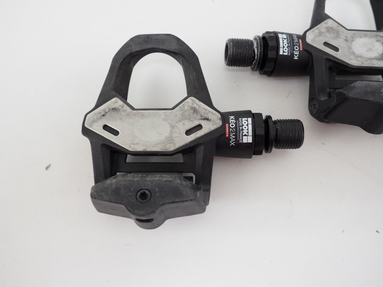 LOOK Keo 2 Max Carbon Clipless Road Bicycle Pedals w/o Cleats *Fair Condition BK