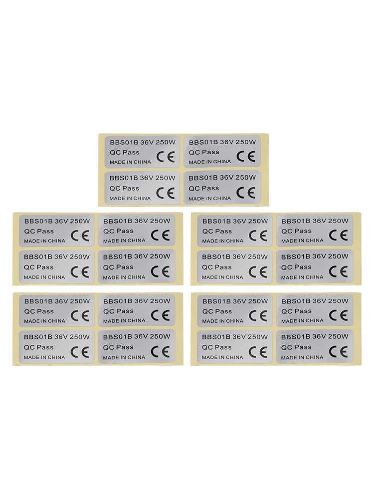 20* Sticker 36V 250W 45x23mm 48V 750W01/BBSHD E-Bike High Quality
