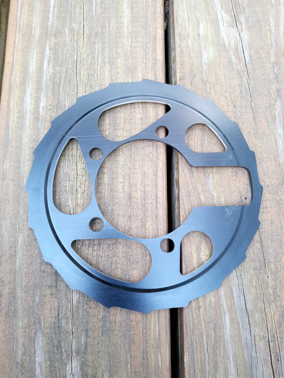 NOS New Old Stock QBP TOOTH FAIRY 94BCD 42T MAX 6061 chainring bash guard BLACK