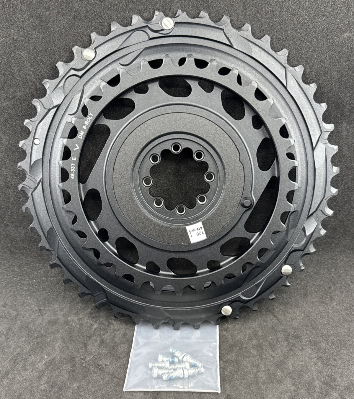 SRAM Force AXS D2 2×12-Speed 46 & 33t 8-Bolt Direct Mount Chainrings MSRP $270