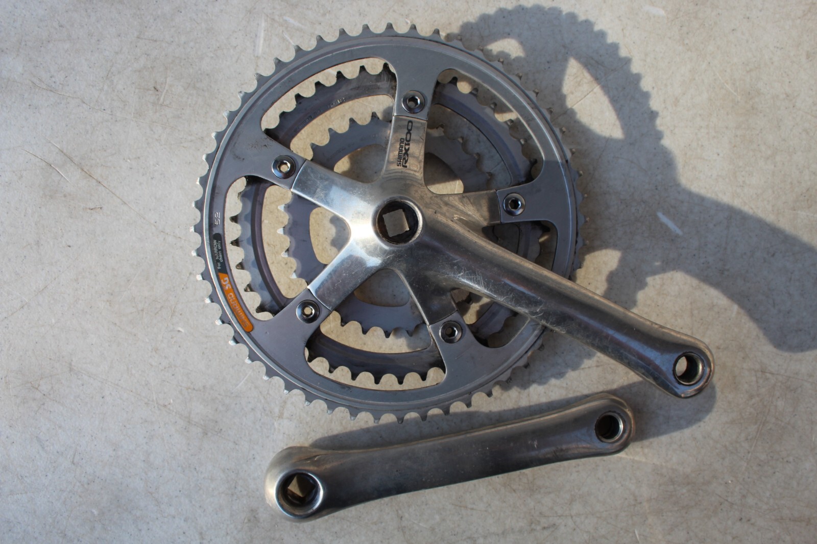 SHIMANO RX100 8 SPEED 170 MM 52/42/30 TOOTH SQUARE TAPER CRANKSET FC-A550