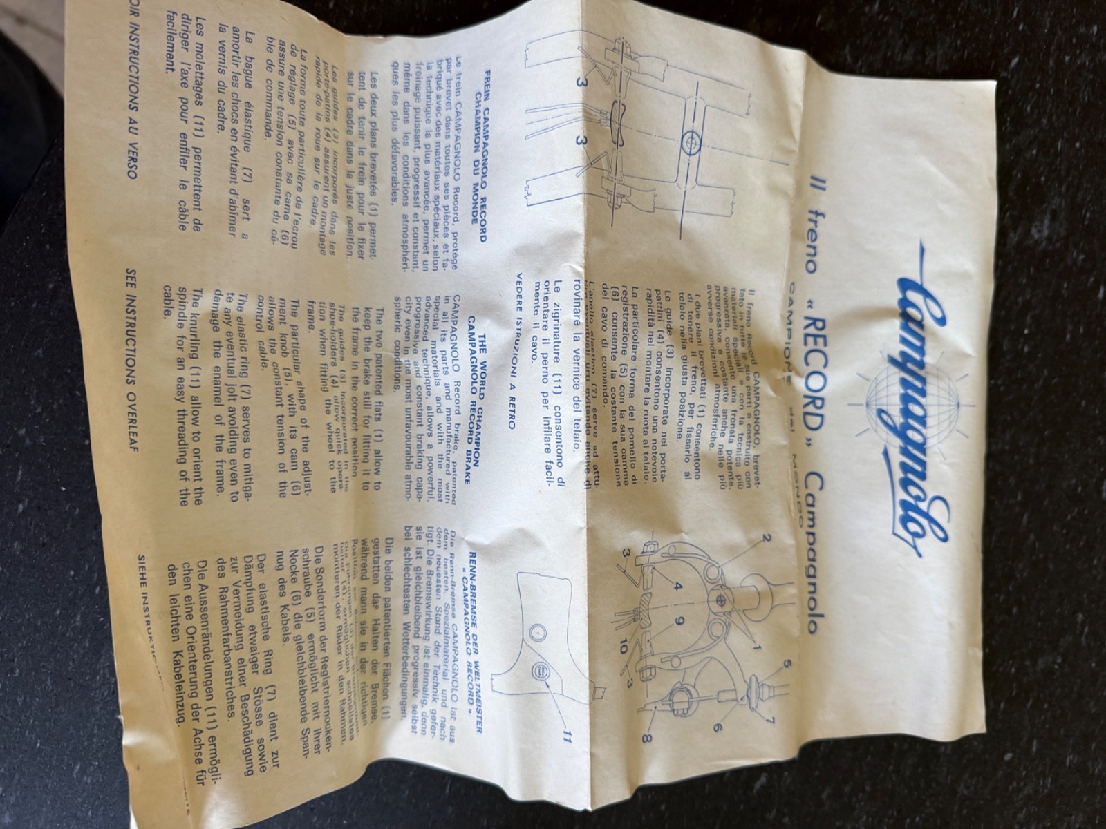 Campagnolo Nuovo Record 2040 Brake Set NOS