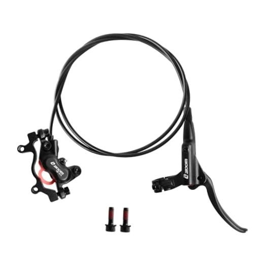 Z00M HB876 4-Pistons Hydraulic Disc Brake Set, MTB Hydraulic Rear Brake-Black