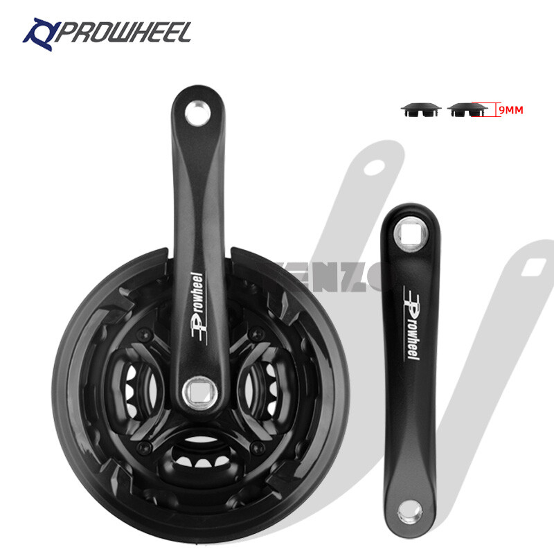 Prowheel Triple Cranksets 3*6/7/8 Spd Crank Arm 170mm MTB 24-34-42T W/ Chain Arm