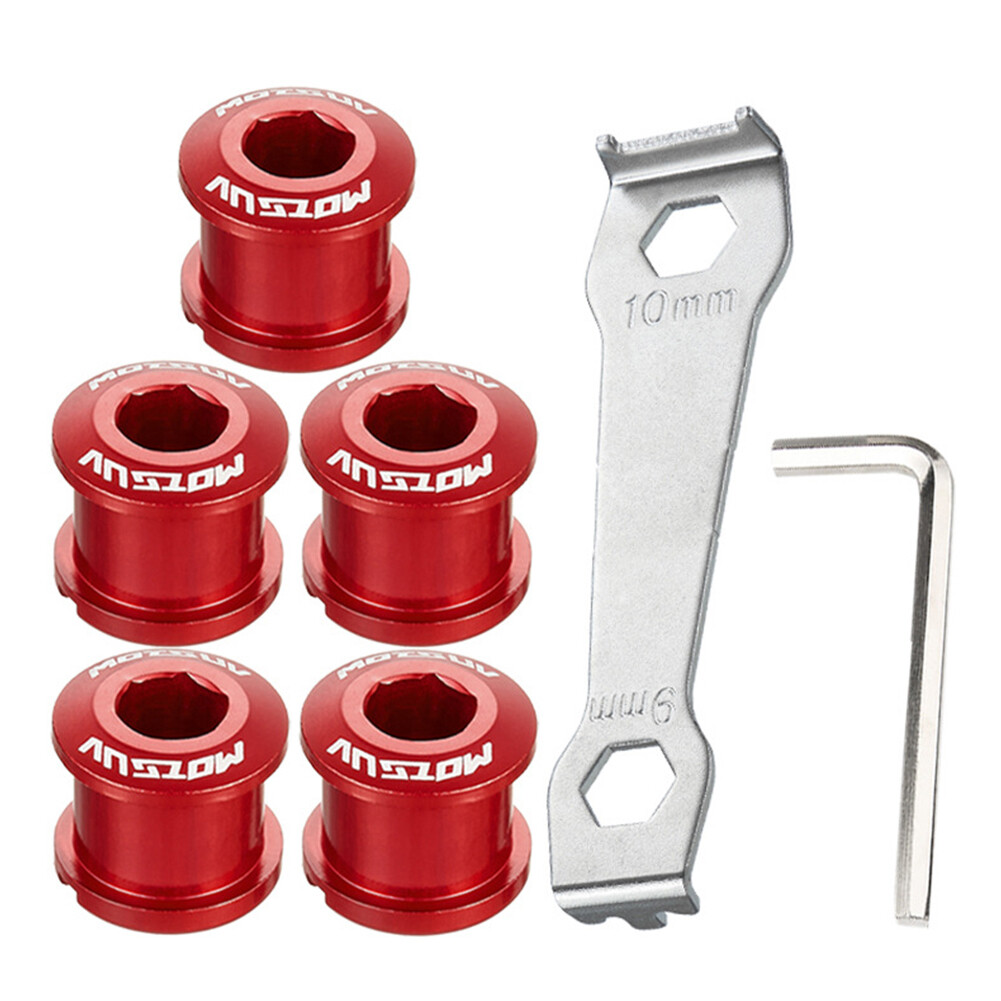 5Pcs MTB Bicycle Chainwheel Screws Cycling Chainring Wheel Bolts Road Bike nuts