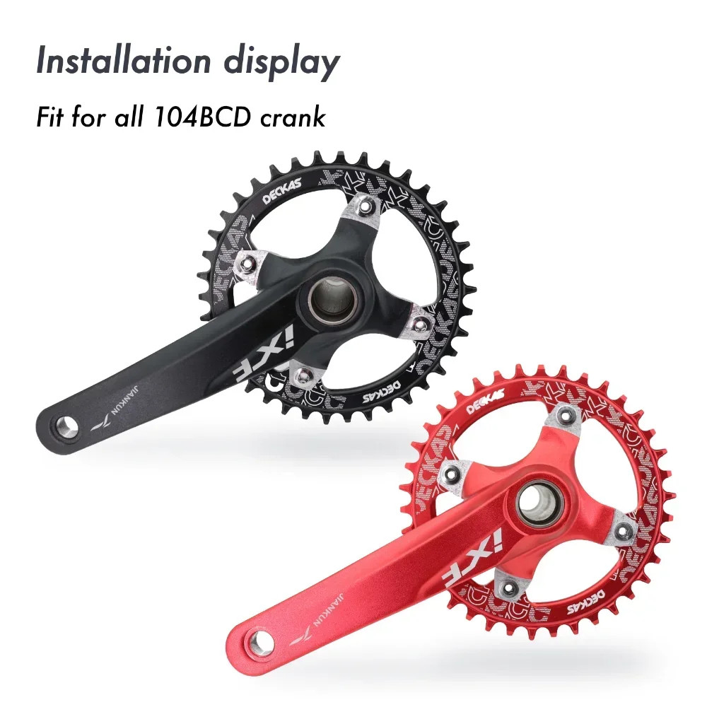 Deckas 104BCD Bike Chainring 30T-50T MTB Road Round Chainwheel Crankset
