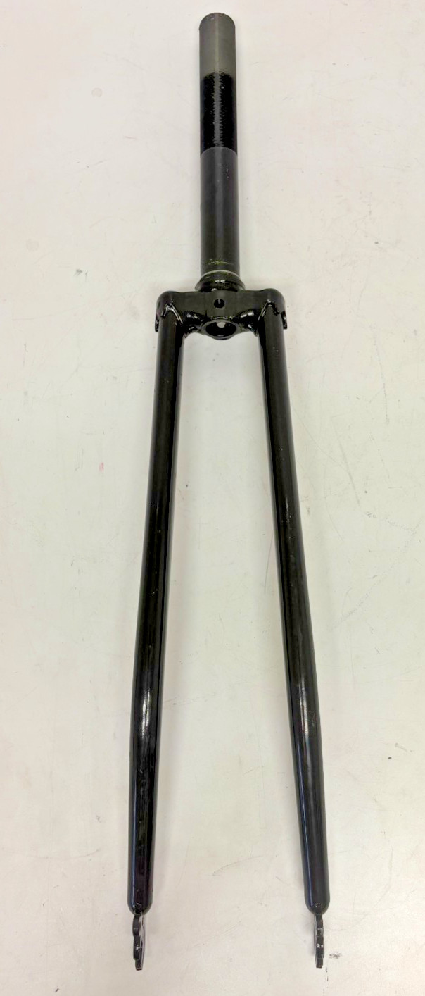 Vintage Lugged Steel 700C Quick Release Road Bike Fork 200mm 1″ Threaded Steerer