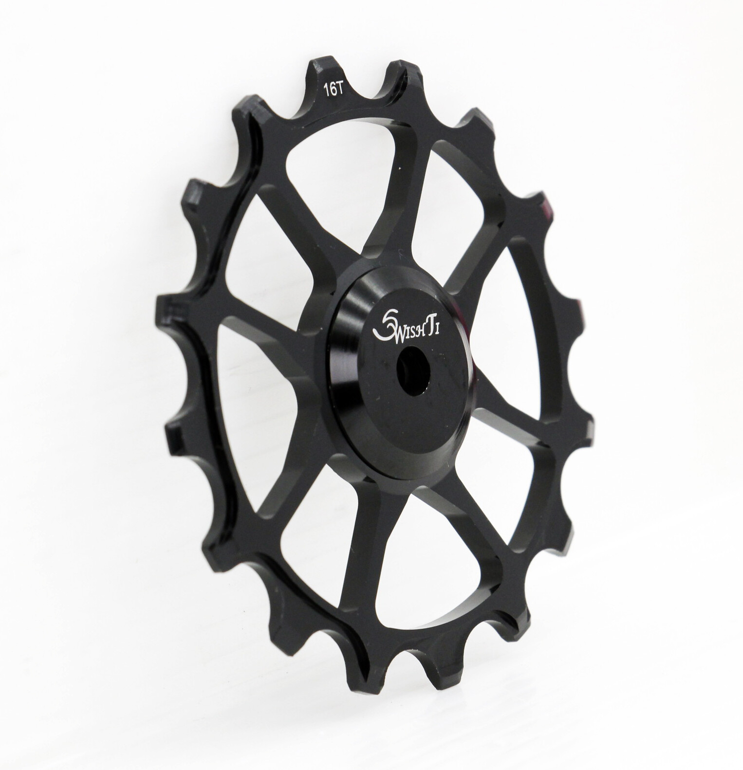 Swishti Narrow-Wide Bike Oversized Fully-CNC Derailleur Pulley 16T Black