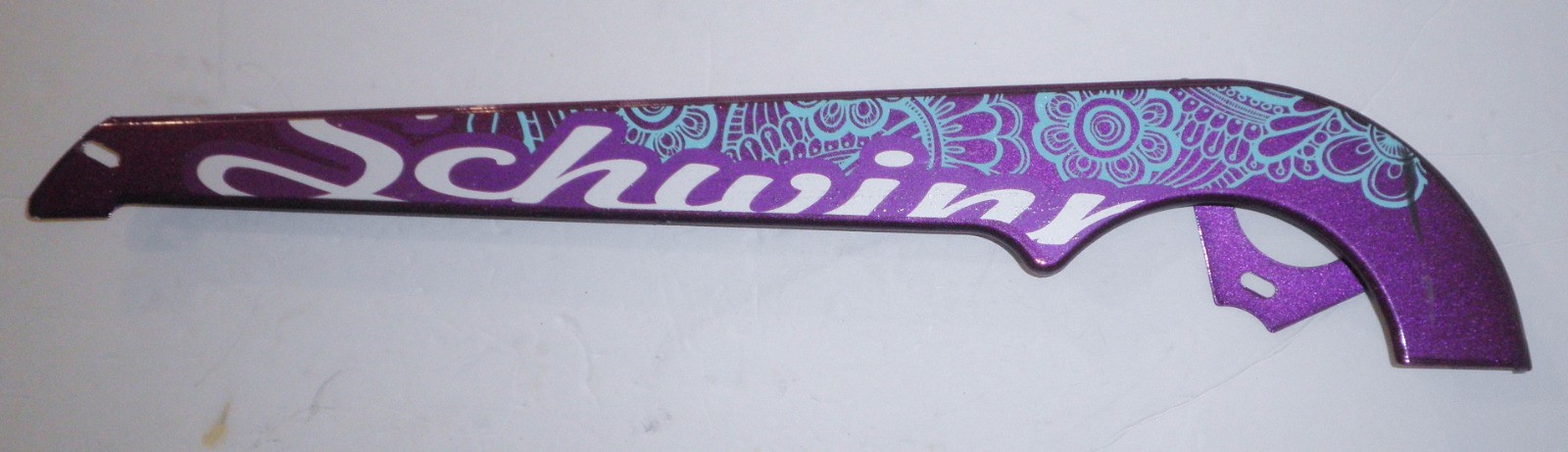 SCHWINN PURPLE/TEAL VINTAGE STYLE STEEL BICYCLE CHAIN GUARD BIKE PARTS 242