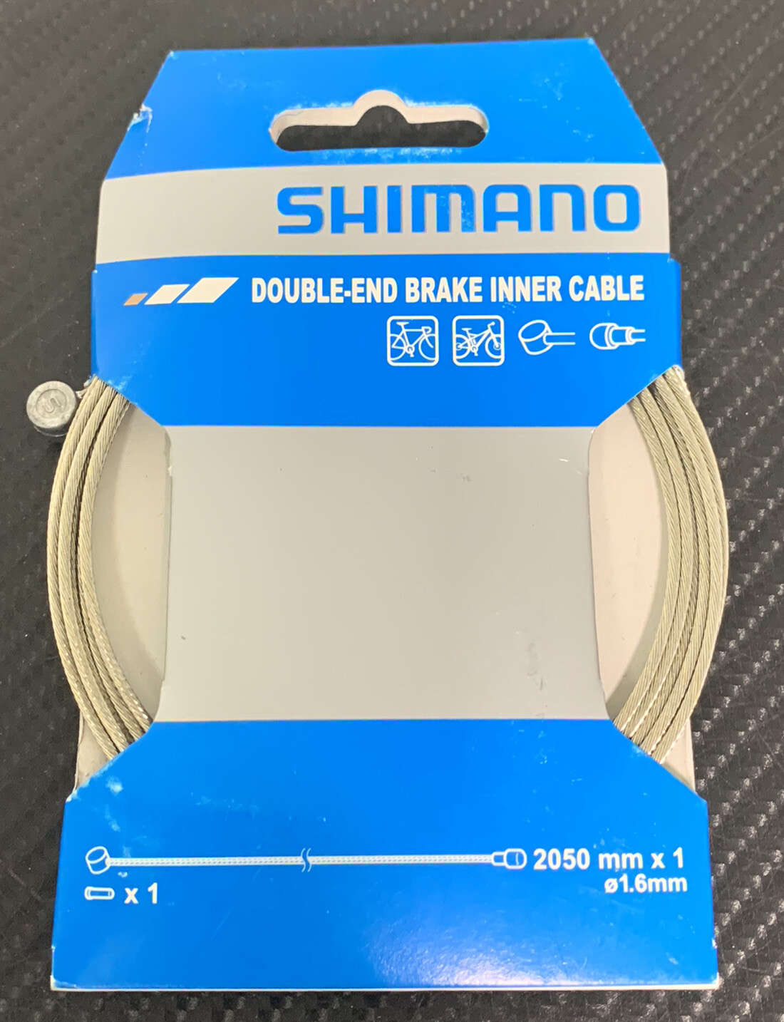 Genuine Shimano Steel Double Ended Road/MTB Brake Inner Cable 1.6x2050mm – FAST!