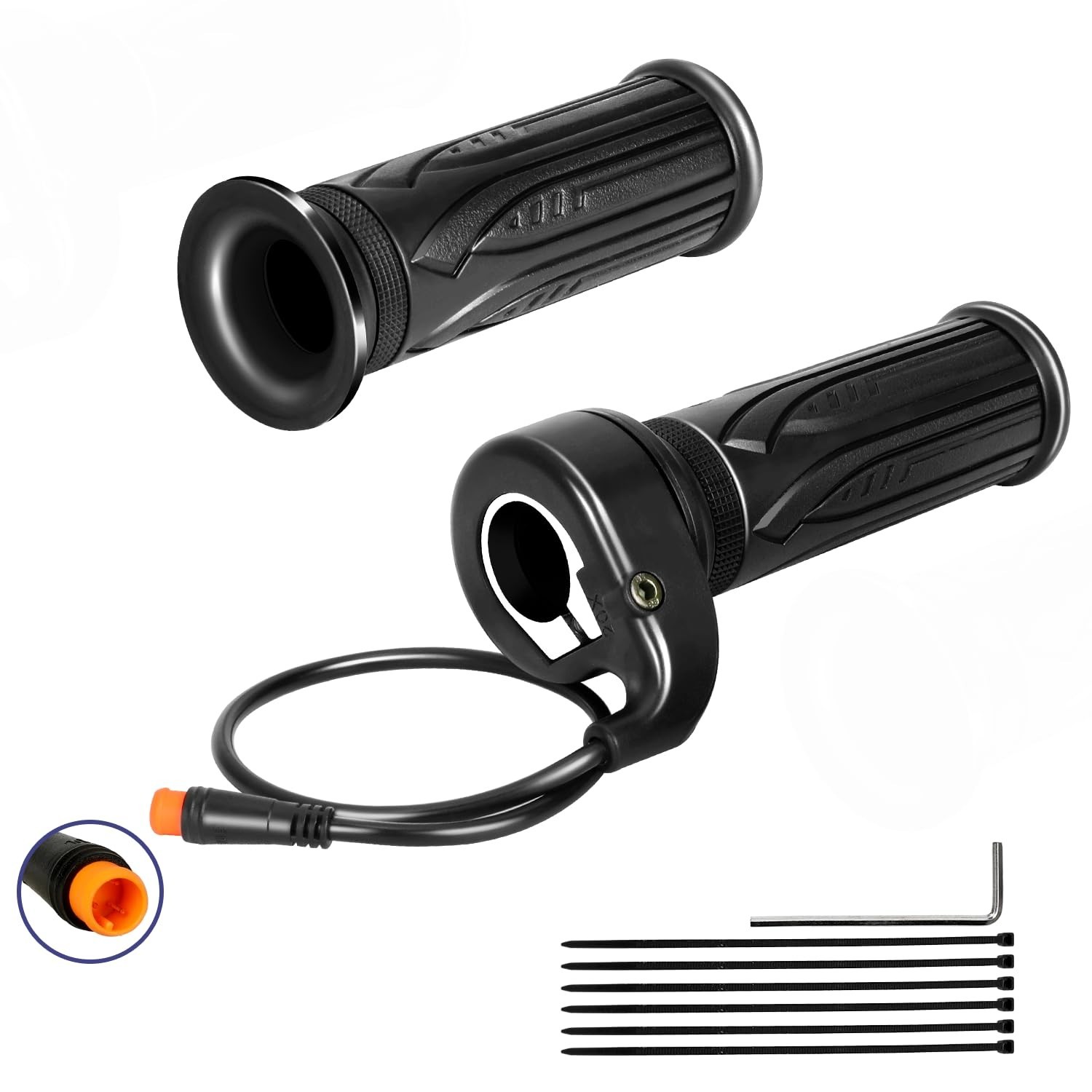 Universal 3 Pin Ebike Throttle Full Twist Compatible with Electric Bike Scooter