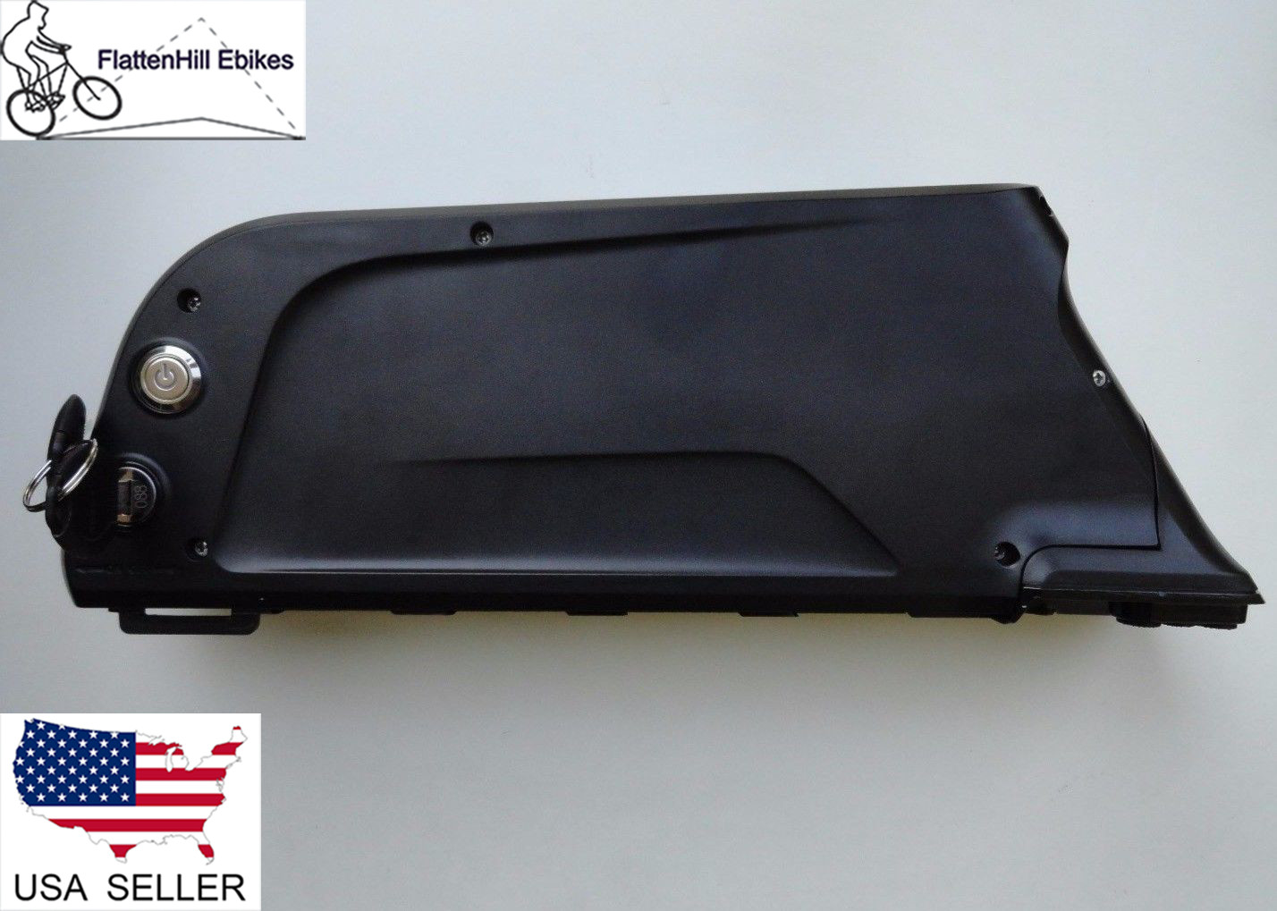 Electric Bike Ebike 48v Li-ion Battery Dolphin Case Box + USB Plug Switch