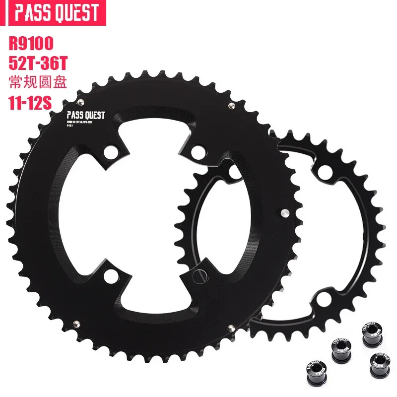 Road Bike Chainring 110bcd 4 Bolts Round Double Chainring 56-42T/54-40T/53-39T
