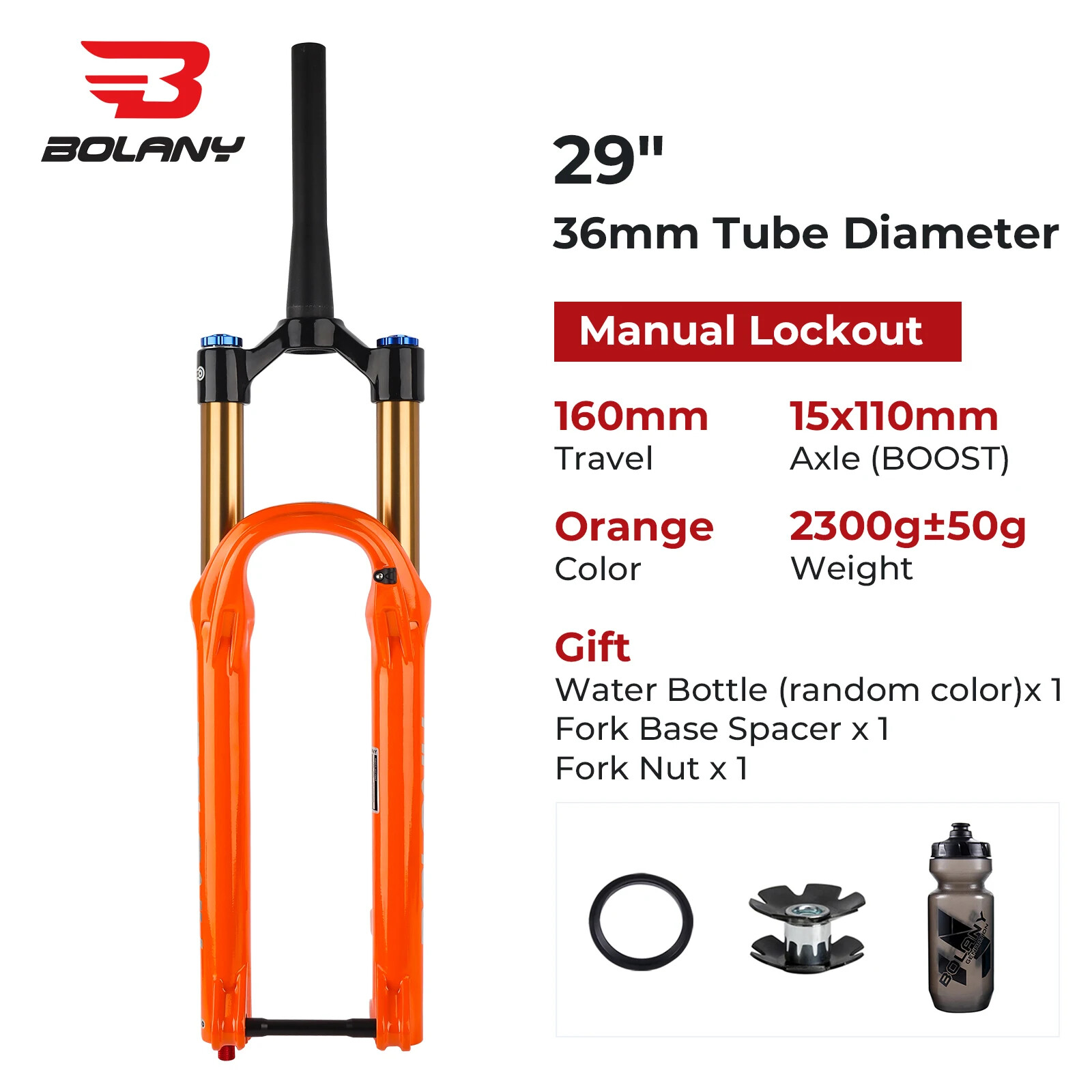 MTB Boost Air Suspension Fork 27.5/29Inch 160mm Travel Damping Adjustable Fork