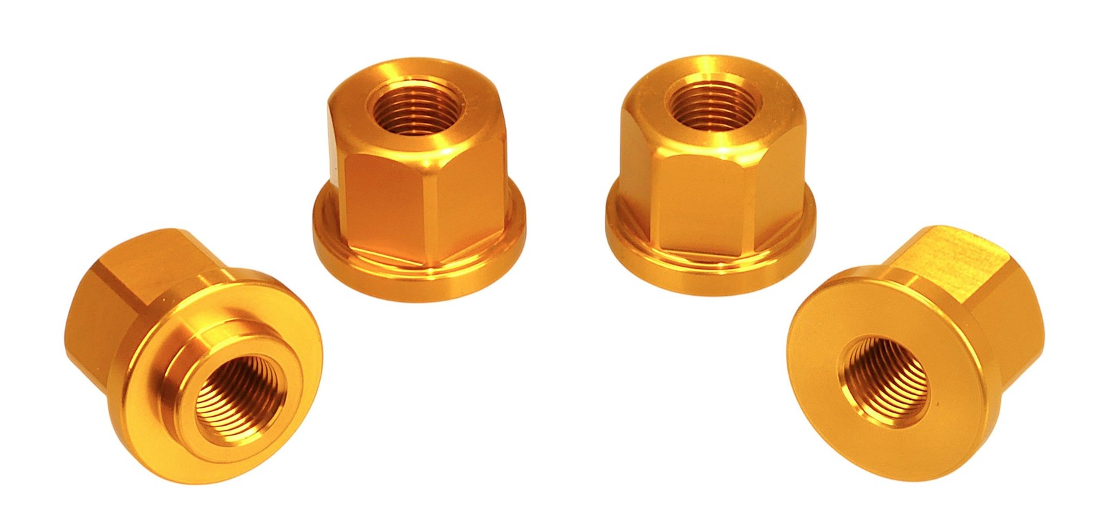 3/8″ X 26T axle nut set with 2x nuts to fit 14mm drop outs and 2x to fit regular