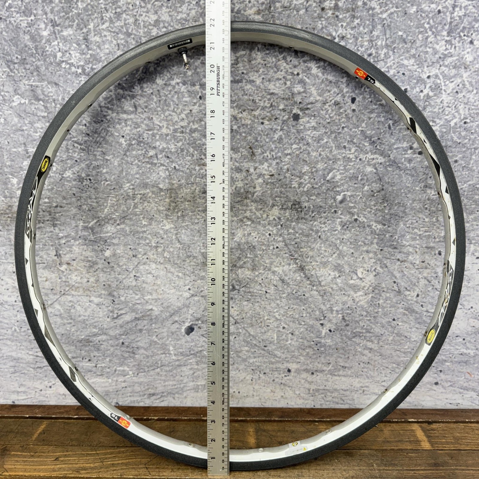Mavic Cross 26in Rim 18H SL SSC Silver UST Tubeless Aluminum MTB Presta