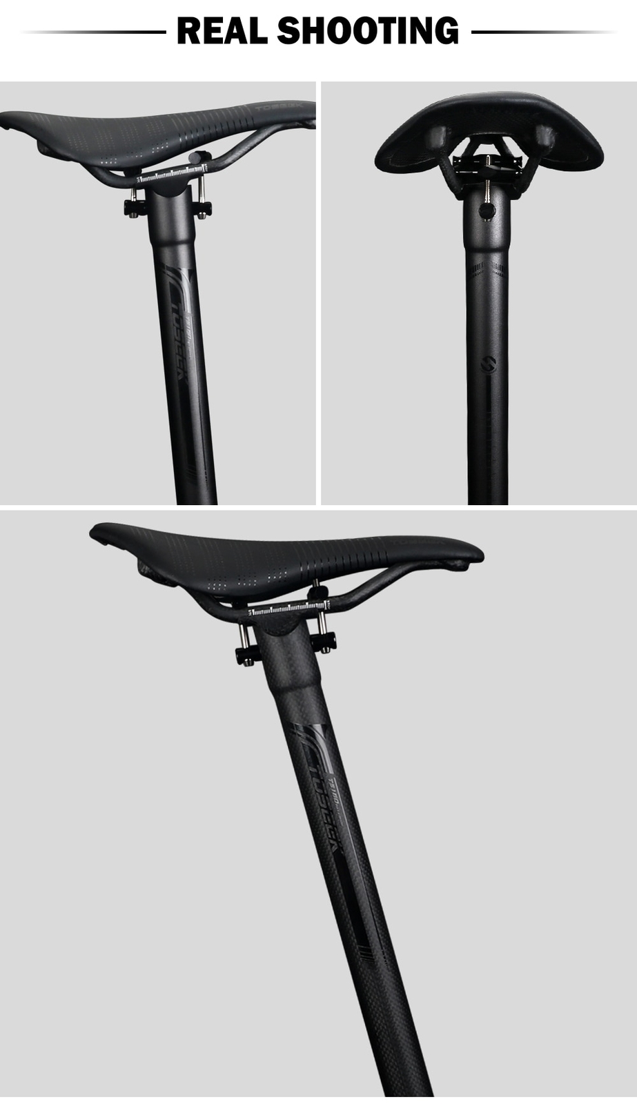 Carbon Seatpost Offset 0mm Mtb Retractable 27.2/30.8/31.6mm Seat Post 400MM