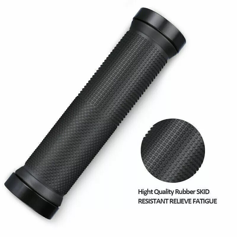 Cycling Lock-On Ends Ergonomic Rubber Bicycle Handlebar MTB Mountain Bike Grips