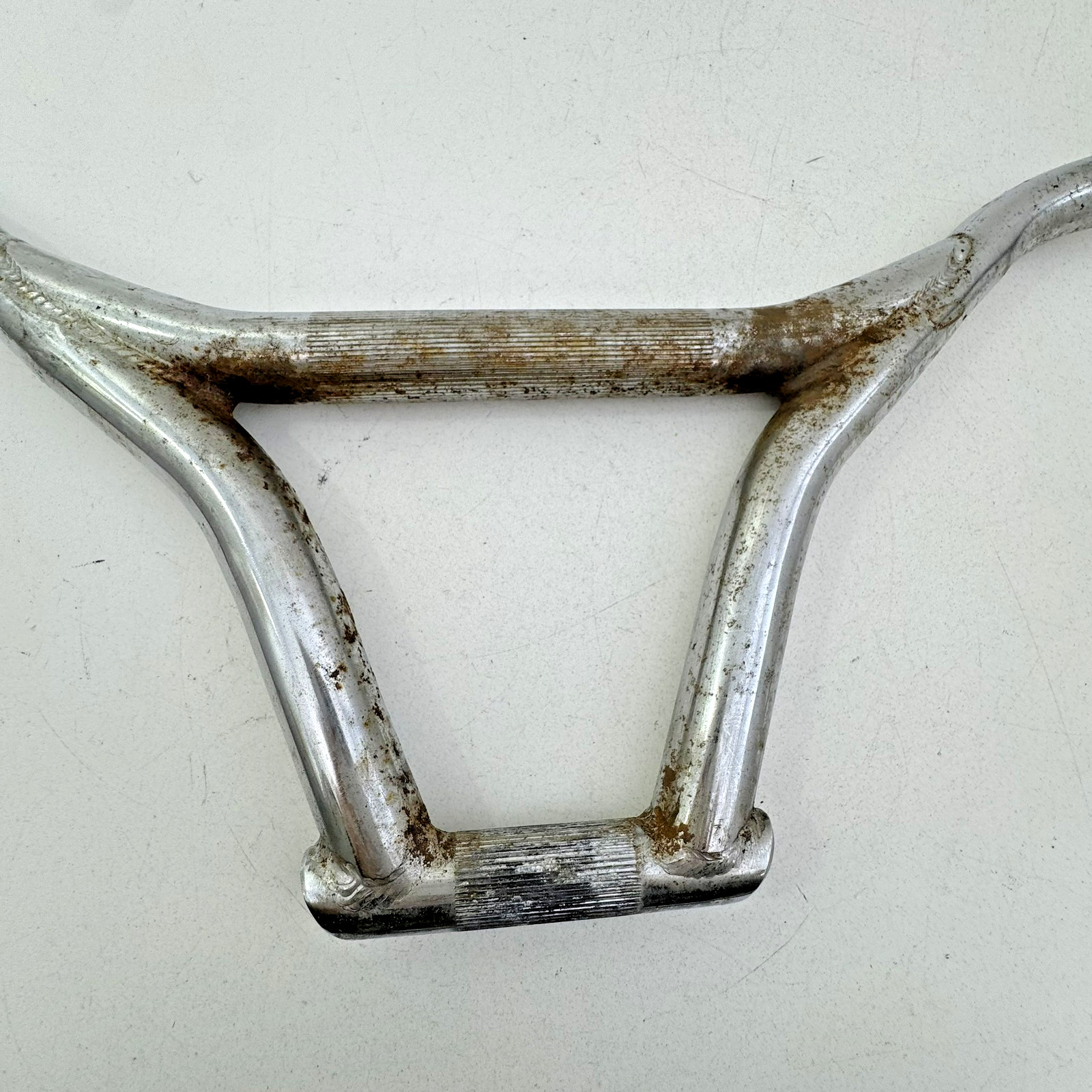 Vintage MX-52 BMX Handlebar Steel 22.2 Clamp Chrome Silver Old School B03