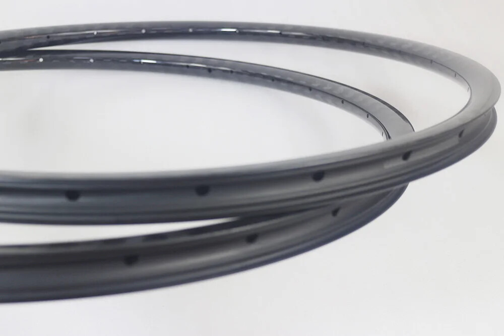 29er Asymmetrical MTB XC Gravel Bicycle Rims 12K Twill MATT Glossy 28*25mm 2pcs