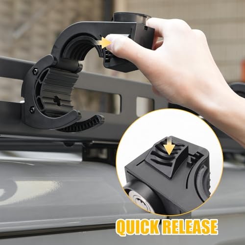 2 Pack Quick Release Shovel Holder with Lock for 0.79»-1.79» Diameter Tool