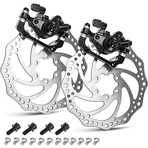 MTB Bike Cable Disc Brake Caliper Set with 160mm 6-Bolt Rotors