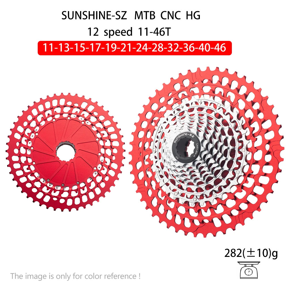 SUNSHINE 12 Speed MTB Bike Ultralight Cassette 11-46/50/51T Freewheel HG freehub