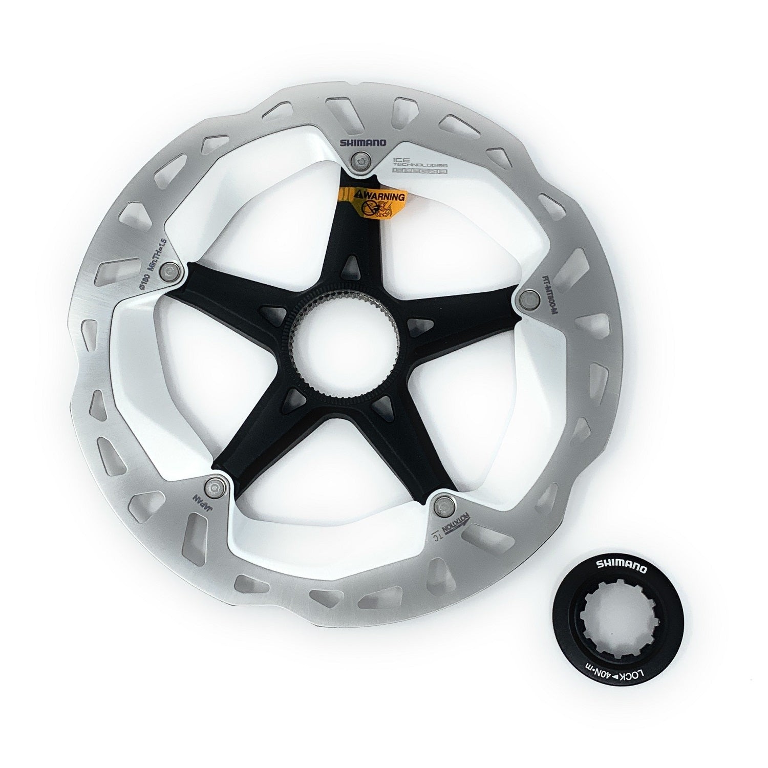 Shimano Deore XT RT-MT800 180mm Center Lock Disc Brake Rotor Internal Lockring