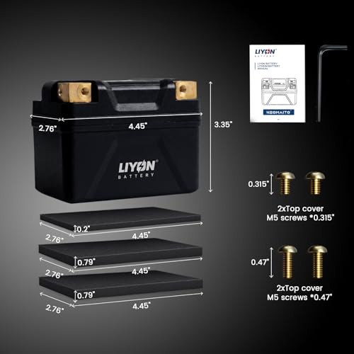 LIYON Lithium YTX5L-BS/YTX4L-BS/YTX7L-BS Motorcycle & ATV Battery, LP7-BL-3AH
