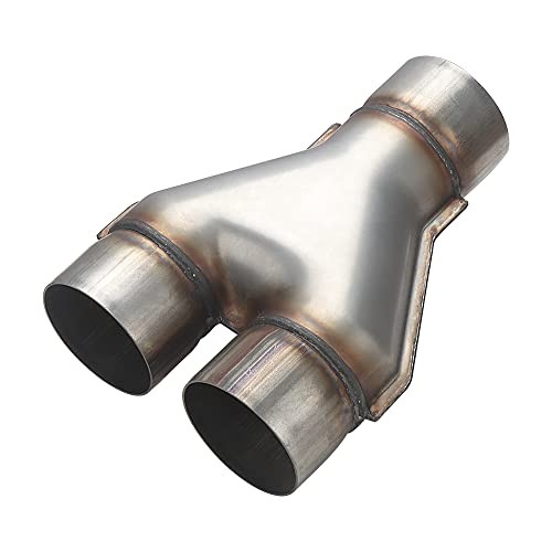 Exhaust 3″ Inlet, Stainless Steel 10″ Long Dual 3″ 3.0inch 10″Long Wide Y Pipe