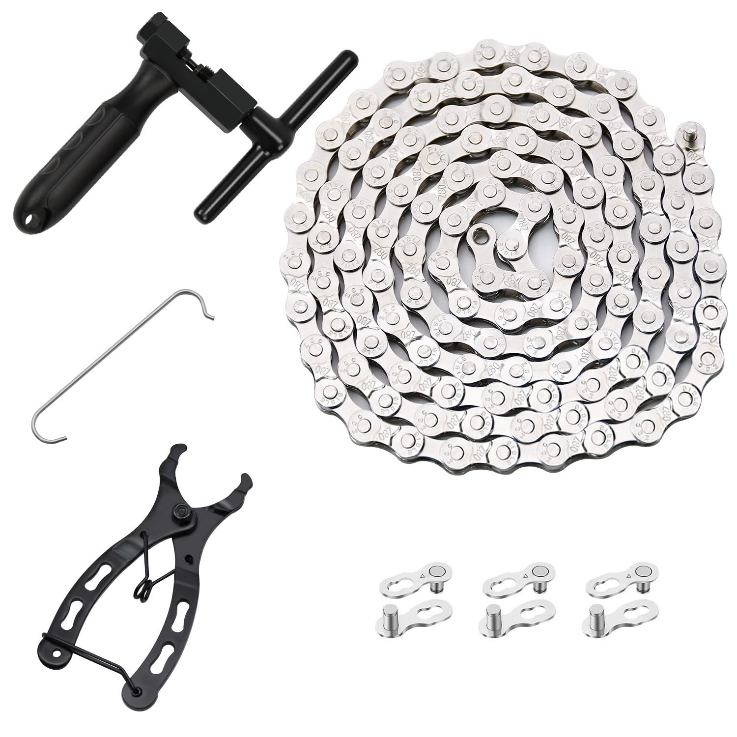 Bike Chain Kit, 6/7/8 Speed Multi-Function Bike Mechanic Repair Kit, Chain Br…