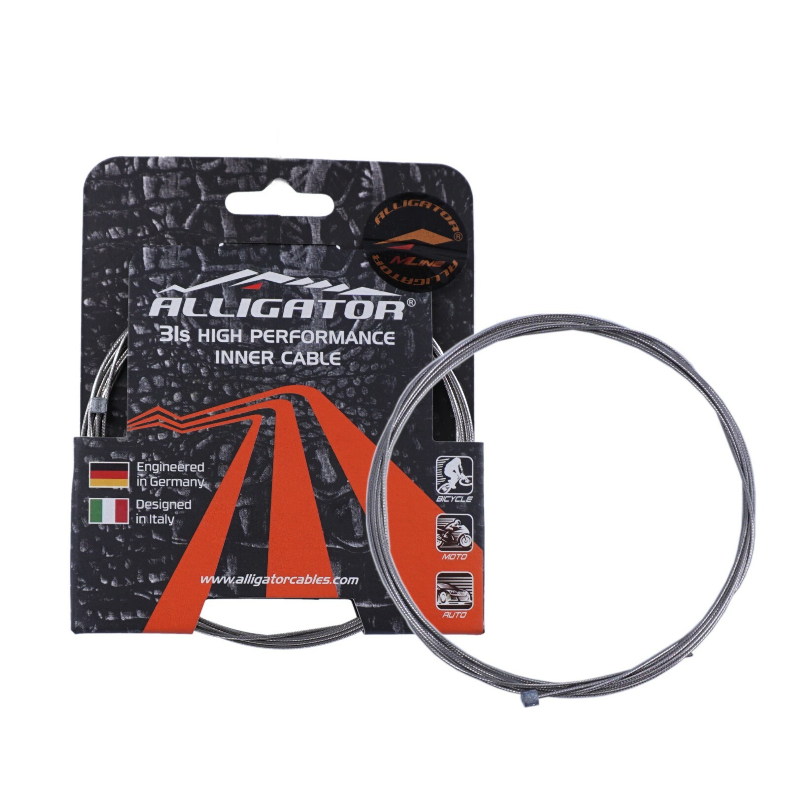 Alligator 31 Strand Slick Stainless Steel Bike Derailleur Gear Cable 1.1x2300mm