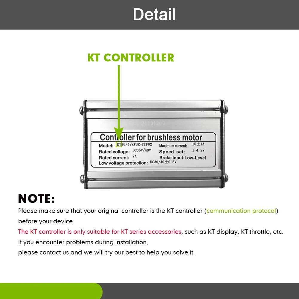 15A-50A E-bike Square Sine Wave Controller Use for 250W-3000W E-bile Motor