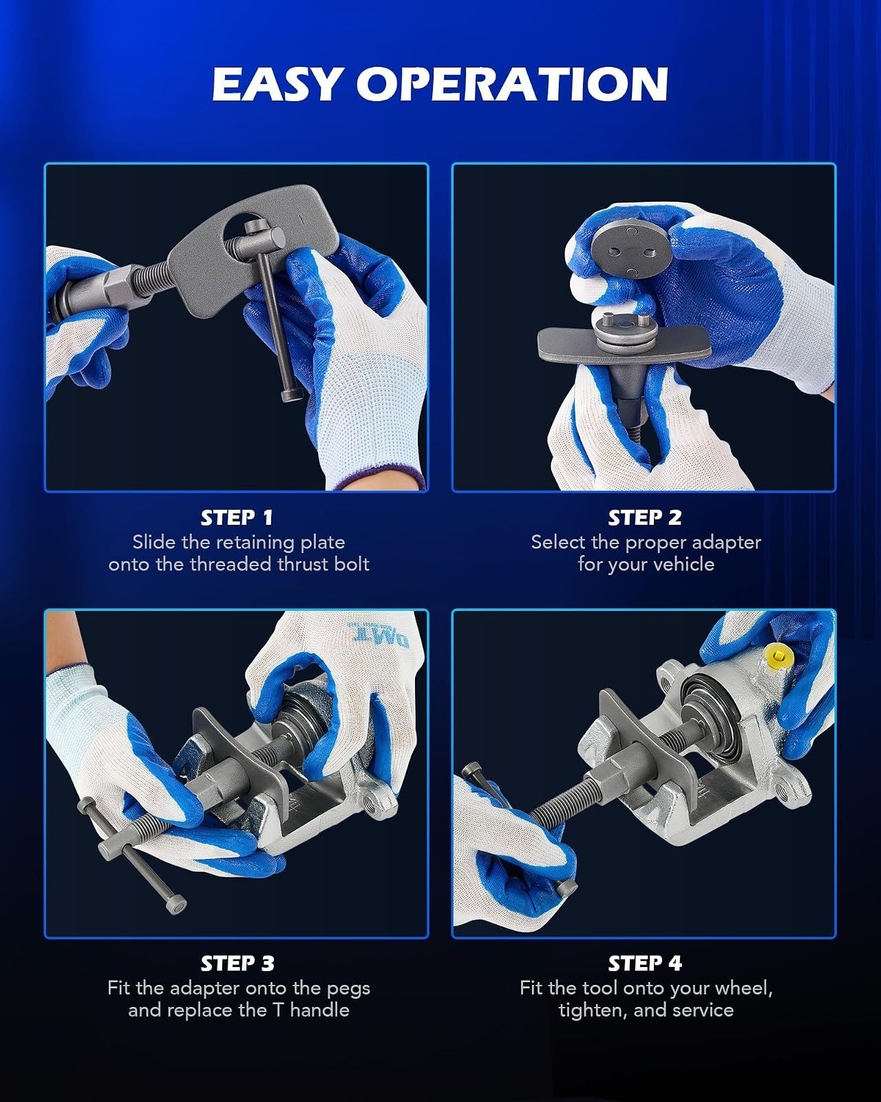 Orion Motor Tech 24pc Brake Caliper Tool Set – Universal Disc Brake Kit