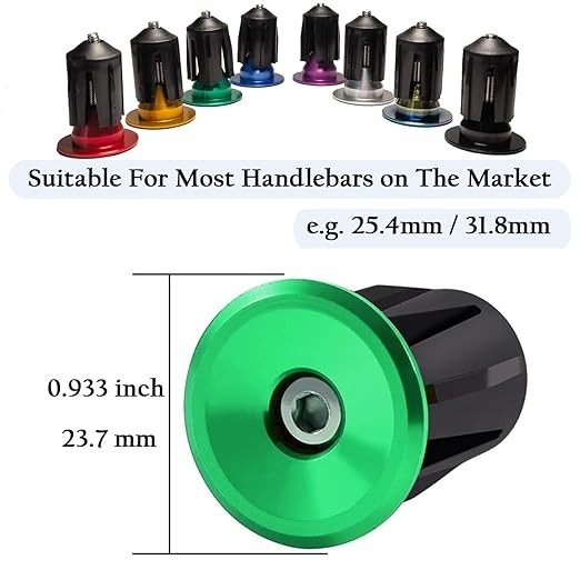 1 Pair Aluminum Bike Handlebar Ends, Blue Bar End Plugs for Color: Blue-1 Pair
