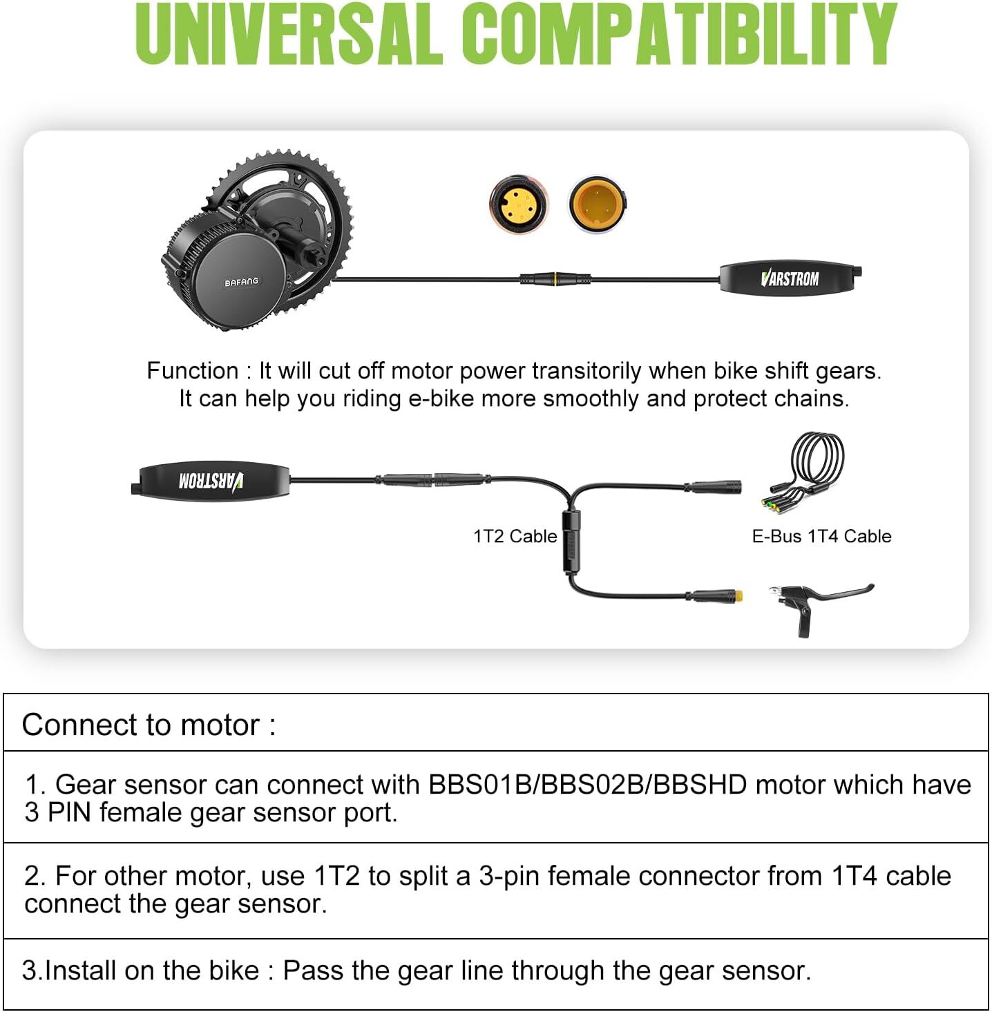 BAFANG Metal Gear Sensor Shift Sensor Mid Drive BBS BBSHD Motor Conversion US