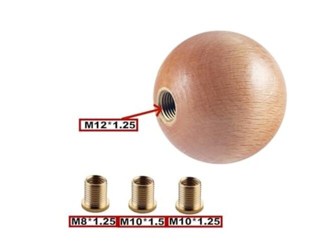Real Wooden Gear Shift Knob – 4 Speed, 5 Speed, 6 Speed – Short Throw Shift