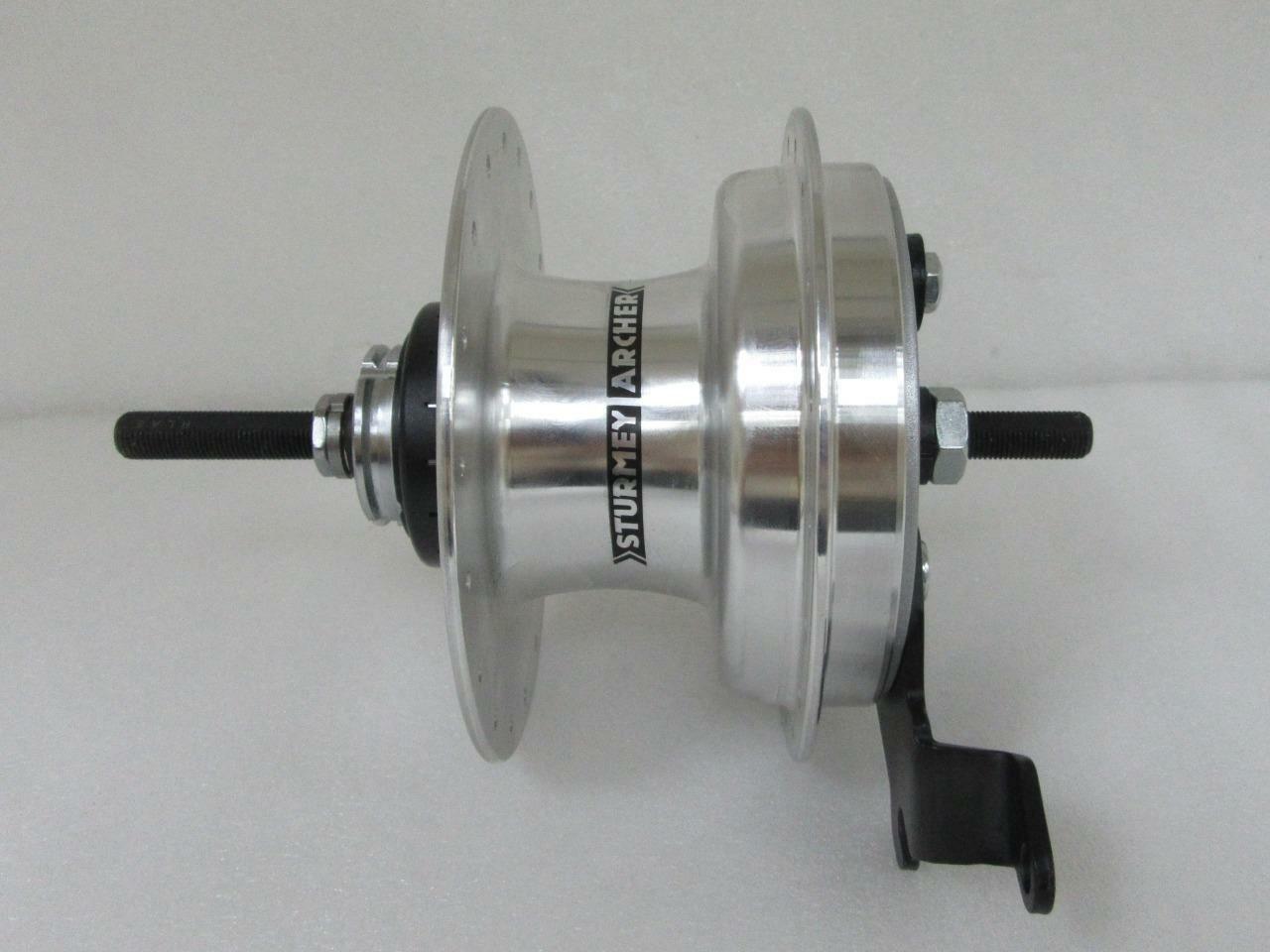 New Sturmey Archer RXL-RD3 3-Speed Rotary Gear Hub w/ 90mm Drum Brake 36 Holes